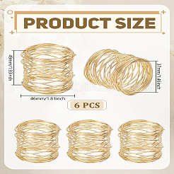 4 шт. полые кольца для салфеток из сплава&nbsp;AJEW-LP0002-66G