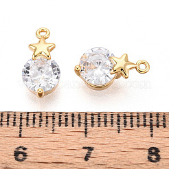 Латунные микро проложить кубического циркония подвески&nbsp;KK-N263-73B-G