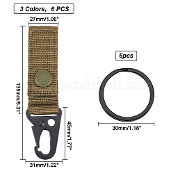 6 шт. 3 цвета цинковый сплав наружные карабины вешалка пряжка крюк&nbsp;TOOL-FH0001-21