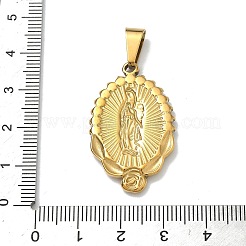 Подвески из нержавеющей стали 304 на тему Девы Марии&nbsp;STAS-F336-05C-G