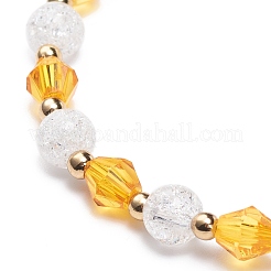 Эластичный браслет из акриловых бусин с подвесками из сплава эмали для женщин&nbsp;BJEW-JB08727