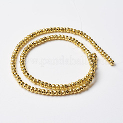 Немагнитные синтетический гематит бисер пряди&nbsp;X-G-P262-29-3x4mm-G