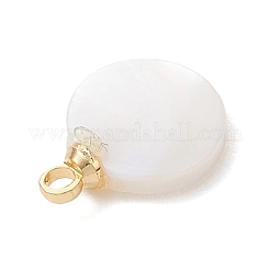 Подвески в виде плоских круглых раковин пресноводных водорослей с латунными креплениями.&nbsp;PALLOY-JF04893