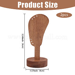 2 шт. настольный органайзер для сережек из дерева в форме уха для ювелирной витрины&nbsp;ODIS-CA0001-32B