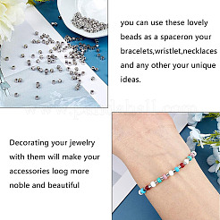 200 шт. 5 стиля 304 нержавеющая сталь разделительные бусины STAS-GO0001-06