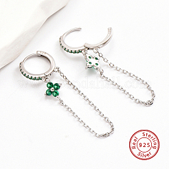 Серьги-кольца с кубическим цирконием&nbsp;DM6204-2