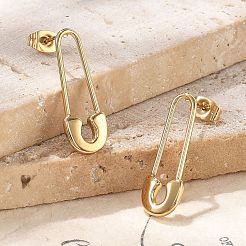 Серьги-гвоздики из нержавеющей стали 304&nbsp;EJEW-F354-09G