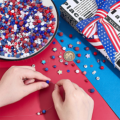Наборы акриловых бусин на тему дня независимости&nbsp;TACR-PH0001-89