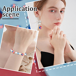 200шт бусины из полимерной глины ручной работы&nbsp;CLAY-SC0001-77