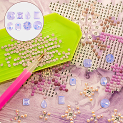 40 шт. 8 стиля стеклянных кабошонов со стразами k9&nbsp;MRMJ-DC0001-02