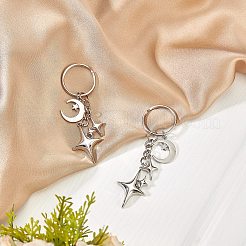 Брелок из сплава звезд и луны&nbsp;KEYC-SW00014-04