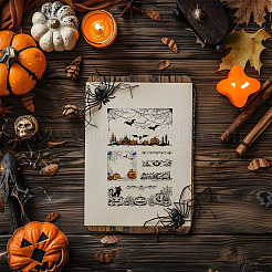 Прозрачные штампы из ПВХ с летней тематикой&nbsp;DIY-WH0631-0510