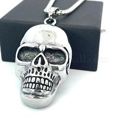 Панк ретро подвеска в виде черепа из нержавеющей стали 304 для женщин и мужчин&nbsp;SH9006