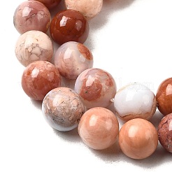 Натуральный розовый агат бисер нитей&nbsp;G-K350-C02-8mm