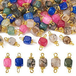 6 комплект подвесок-соединителей из натурального агата двух цветов&nbsp;FIND-TA0002-41