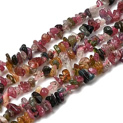 Нити из натуральных разноцветных турмалиновых бусин&nbsp;G-F328-37A
