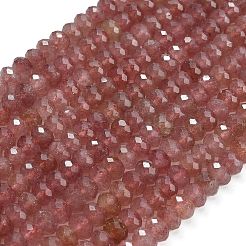 Природного кварца клубники нитей бисера&nbsp;G-C280-A18-02