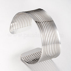 Филигранные браслеты-манжеты из нержавеющей стали 304&nbsp;X-STAS-S060-05