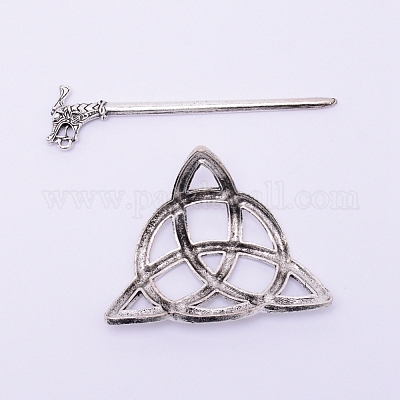 Вилки для волос из сплава в тибетском стиле&nbsp;OHAR-WH0016-35-1