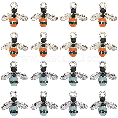 40шт 2 цвета сплава эмалевые подвески&nbsp;FIND-SC0007-61-1