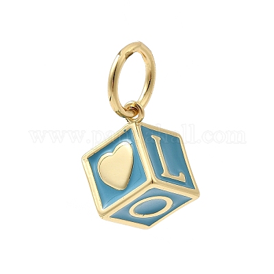 Латунь эмаль подвески&nbsp;KK-P338-43G-04-1