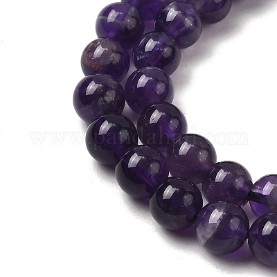 Природный аметист нитей бисера&nbsp;G-A274-C01-6mm-02-1