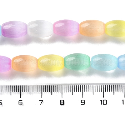 Нити натуральных селенитовых бусин цвета макарон X1-G-B102-A01-02-1