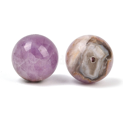 Бусины из натурального аметиста и кружевного агата&nbsp;G-K381-06A-1