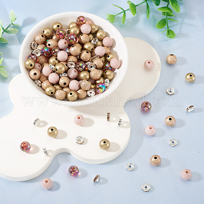 100 шт. 2 цвета акриловые бусины&nbsp;ACRP-TA0001-04-1