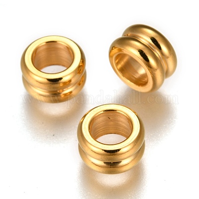 Бусины из нержавеющей стали 304 с канавками STAS-I117-16A-G-1