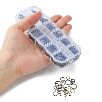 40 шт. 2 цветные застежки из цинкового сплава&nbsp;DIY-YW0006-32-1