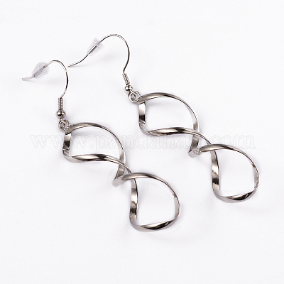Серьги-подвески Helix 304 из нержавеющей стали EJEW-D209-02-1