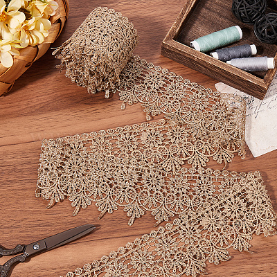5 ярд полиэстеровой кружевной ленты для вышивки&nbsp;OCOR-CY0001-23B-1