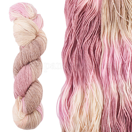 1 моток пряжи 80% шерсть 20% акрил радужного сегментного крашения OCOR-TA0003-02A-1
