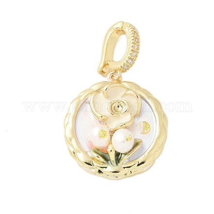 Латунь эмаль подвески&nbsp;LS-KK-F886-03G-06-1