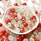 Glass Beads, Faceted, Rondelle, Red, 10x8mm, Hole: 1mm, about 60pcs/54g
