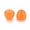 Transparent Acrylic Beads, Dyed, Faceted, Teardrop, Dark Orange, 15x14.5mm, Hole: 2mm, about 243pcs/500g