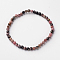 Natural Rhodonite Round Bead Stretch Bracelets, 54.5mm