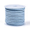 Faux Suede Cord, Faux Suede Lace, Light Sky Blue, 3x1.5mm, about 5.46 yards(5m)/roll, 25rolls/bag