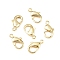 Brass Lobster Claw Clasps, Cadmium Free & Nickel Free & Lead Free, Real 18K Gold Plated, 10x6x2.5mm, Hole: 1.2mm