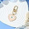 Heart with Evil Eye Alloy Enamel Pendant Decorations, with Alloy Swivel Clasps, Lavender Blush, 60mm, Pendant: 27mm