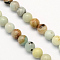 Natural Flower Amazonite Round Beads Strands, 6.5mm, Hole: 1mm, about 58~61pcs/strand, 15 inch