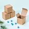 Kraft Paper Box, Square, Dark Goldenrod, 3.8x3.8x3.8cm