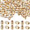 100Pcs Brass Beads, Long-Lasting Plated, Barrel, Real 24K Gold Plated, 4x3mm, Hole: 1.2mm