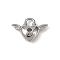 Brass Pendants, Cadmium Free & Nickel Free & Lead Free, Heart Lock with Wing Charms, Platinum, 10x14.5x3.5mm, Hole: 2.7x2mm