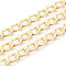 Brass Curb Chains, Soldered, with Spool, Golden, 10.5x6x1mm, about 32.81 Feet(10m)/Roll