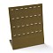 Wood Covered with Velvet Slant Back Pendants Display Stands, Rectangle Jewelry Organizer Holder for Pendant Storage, Coconut Brown, 20.4x8.1~9.5x24.3cm