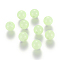 Luminous Acrylic Round Beads, Pale Green, 10mm, Hole: 2mm, 100pcs