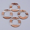 Resin & Walnut Wood Pendants, Two Tone, Ring, WhiteSmoke, 39x2~3mm, Hole: 2mm