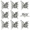 Tibetan Style Alloy Pendants, Butterfly, Antique Silver, 15.5x18.5mm